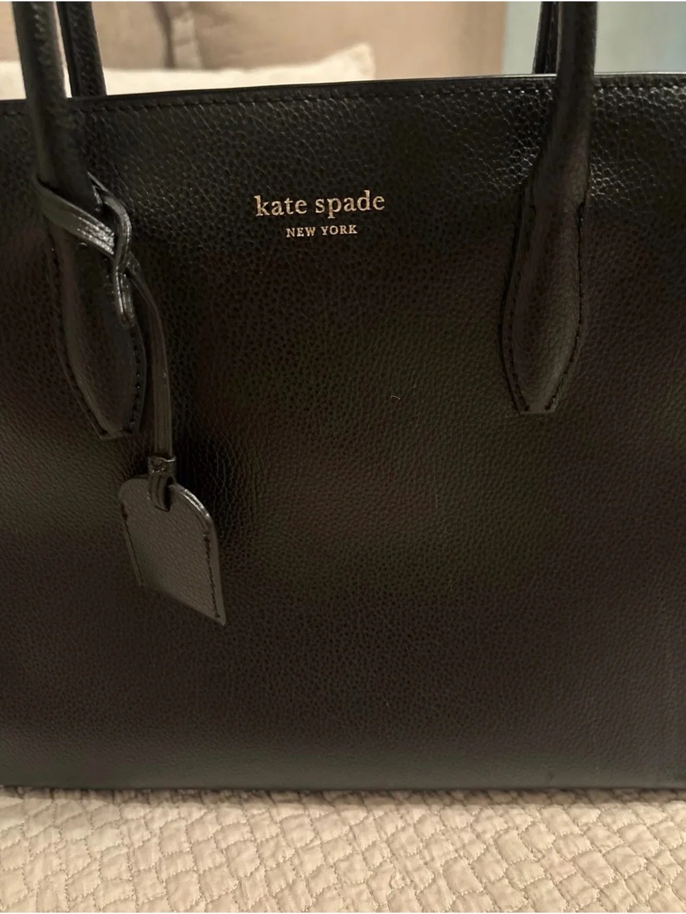 kate spade Black Pebbled Leather purse/satchel